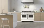 Варочный центр Bertazzoni, 6 газовых конфорок, два многофункциональных электрических шкафа, Heritage, 120 см, слоновая кость