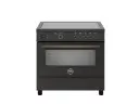 Варочный центр Bertazzoni, 5 индукционных зон, многофункциональный электрический шкаф, 90 см, карбонио