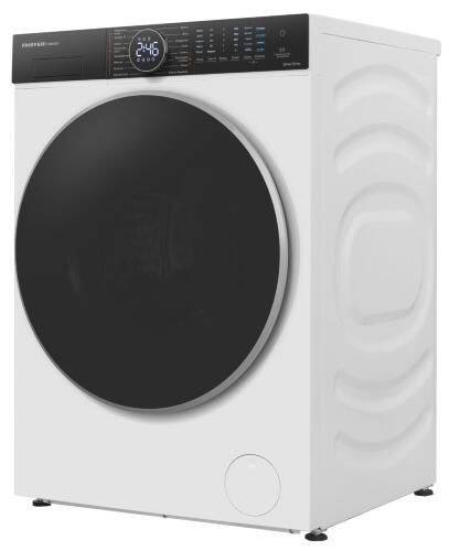 Стиральная машина с сушкой 2 в 1, инвертором и паром MEFERI MFWD1071216WH COMFORT PLUS отдельностоящая белая, с прямым приводом, загрузка 10 кг стирка, 7 кг сушка