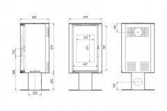 Печь DEFRO HOME ORBIS TOP, 9кВт, белая сталь