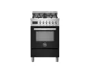 Варочный центр Bertazzoni, 4 газовые конфорки и многофункциональный электрический шкаф, 60 см, черный