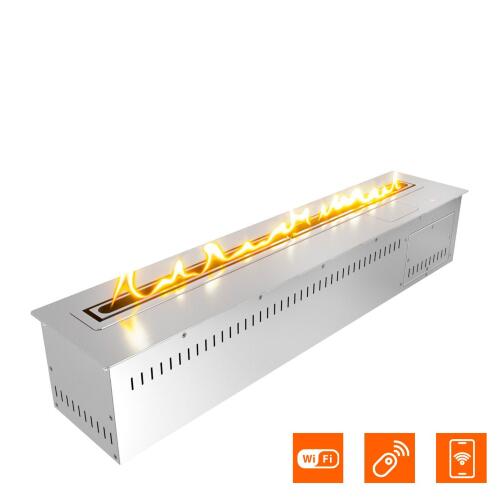 Автоматический биокамин SteelHeat AB 900 (Серебристый + Wi-Fi)