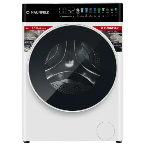 Стиральная машина c инвертором и паром MAUNFELD MFWM129WH05