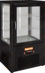 Настольная вертикальная холодильная витрина HICOLD VRC 70 Black