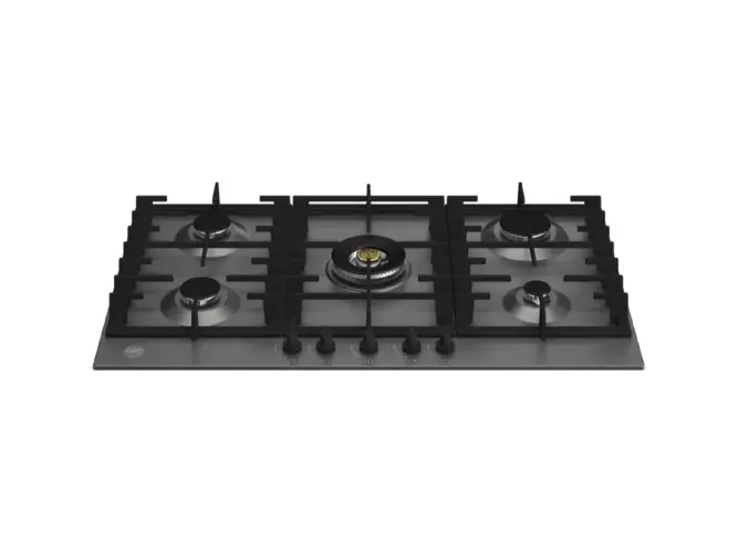 Встраиваемая газовая варочная панель Bertazzoni, конфорка dual wok в центре, 90 см, нержавеющая сталь