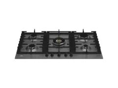 Встраиваемая газовая варочная панель Bertazzoni, конфорка dual wok в центре, 90 см, нержавеющая сталь