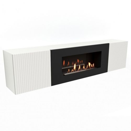 Тумба с биокамином Firelight BFP-P1700L белая