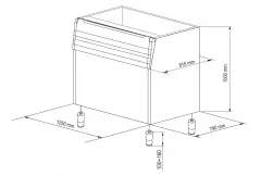 Бункер для льдогенераторов Brema BIN 350*M350-600