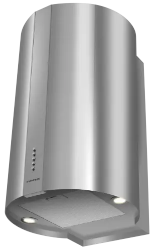 Вытяжка кухонная цилиндрическая настенная MEFERI TUBE40IX POWER, 40 см, серая, производительность 850 м3/ч, 3 скорости, низкий уровень шума, режимы отвод и рециркуляция, гарантия 3 года
