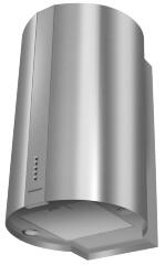 Вытяжка кухонная цилиндрическая настенная MEFERI TUBE40IX POWER, 40 см, серая, производительность 850 м3/ч, 3 скорости, низкий уровень шума, режимы отвод и рециркуляция, гарантия 3 года