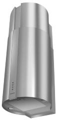 Вытяжка кухонная цилиндрическая настенная MEFERI TUBE40IX POWER, 40 см, серая, производительность 850 м3/ч, 3 скорости, низкий уровень шума, режимы отвод и рециркуляция, гарантия 3 года
