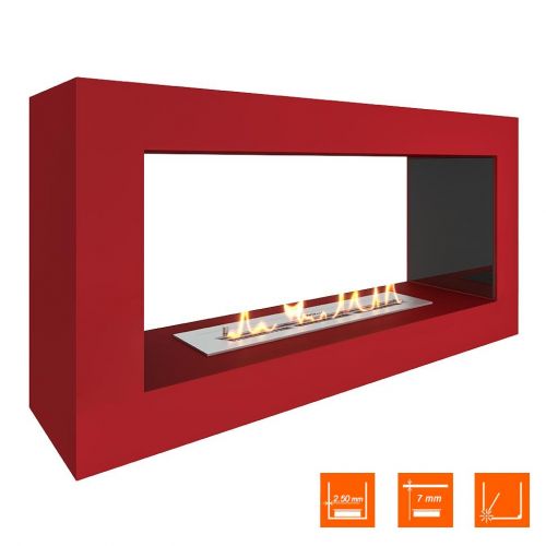 Биокамин SteelHeat FRAME ONE 900 красный (Стемалит)