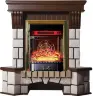 Каминокомплект Interflame Экстер М средний дуб угловой с очагом Majestic FX M Brass
