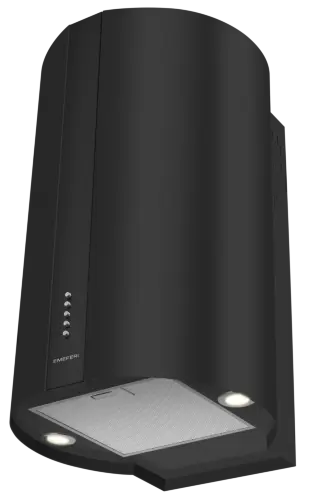 Вытяжка кухонная цилиндрическая настенная MEFERI TUBE40BK POWER, 40 см, черная, производительность 850 м3/ч, 3 скорости, низкий уровень шума, режимы отвод и рециркуляция, гарантия 3 года
