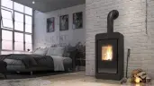 Печь DEFRO HOME PICO, 6,6 кВт, черная сталь