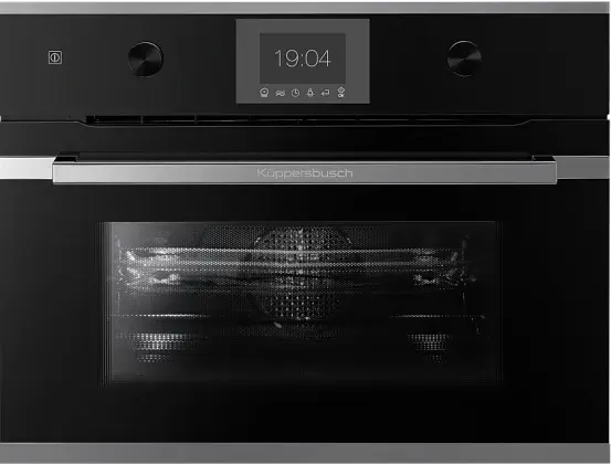 Компактный духовой шкаф с микроволнами Kuppersbusch CBM 6350.0 S3 Silver Chrome