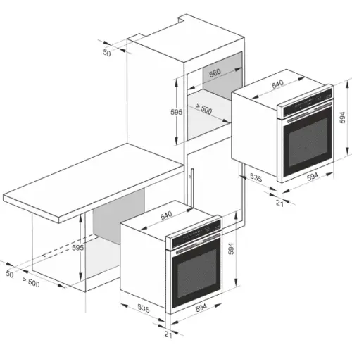 Встраиваемый газовый духовой шкаф Kaiser EG 6374 Sp