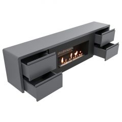 Тумба с биокамином Firelight BFP/P-1700 lux графит