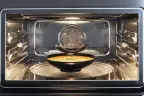 Компактный духовой шкаф Bertazzoni, комбинированный с микроволновой печью, 60x45 см, слоновая кость/хром