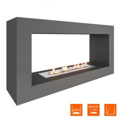 Биокамин SteelHeat FRAME ONE 900 серый (Стандарт)