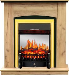 Каминокомплект Royal Flame Barcelona Дуб табачный c очагом Fobos FX M Brass