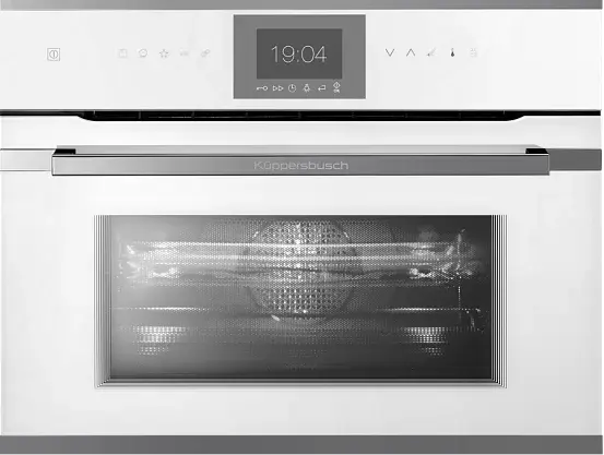 Компактный духовой шкаф с микроволнами Kuppersbusch CBM 6550.0 W3 Silver Chrome
