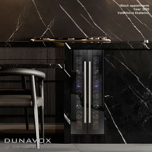 Винный шкаф Dunavox DX-7.20BK/DP