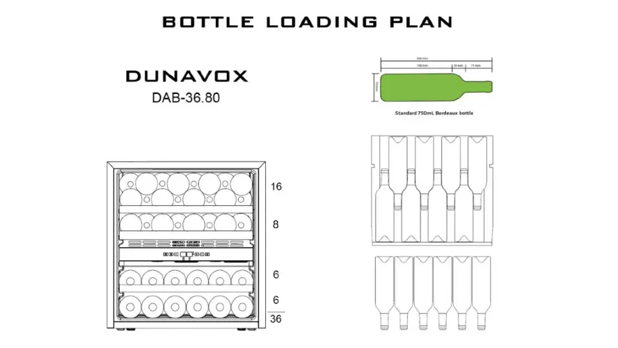 Винный шкаф Dunavox DAB-36.80DW