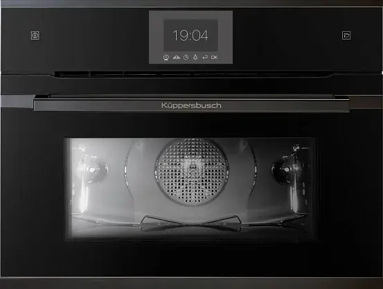 Компактный духовой шкаф с паром Kuppersbusch CBD 6550.0 S6 Black Steel