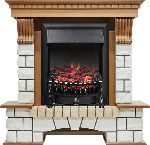 Каминокомплект Royal Flame Pierre Luxe с очагом Fobos FX Black