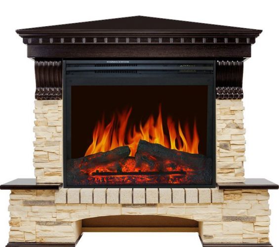 Каминокомплект Royal Flame Pierre Luxe сланец угловой c очагом Jupiter FX New