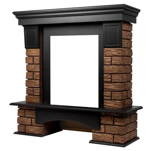 Портал Firelight Forte Wood Classic камень темный/шпон венге