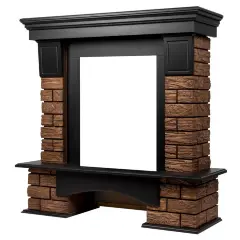 Портал Firelight Forte Wood Classic камень темный/шпон венге