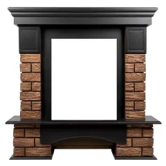 Портал Firelight Forte Wood Classic камень темный/шпон венге