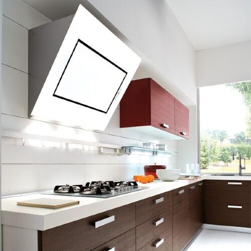 Белая настенная вытяжка FALMEC QUASAR GLASS WHITE 1200 мм со стеклом