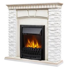 Каминокомплект Firelight Porto Classic с очагом Electrolux EFP/P-1020LS камень белый/шпон беленый дуб