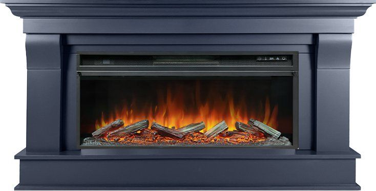 Каминокомплект Royal Flame Monaco с очагом Vision 42 LOG LED (разборный) серый графит