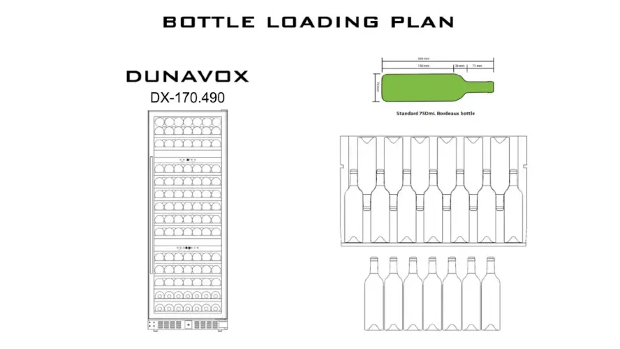 Винный шкаф Dunavox DX-170.490TBK