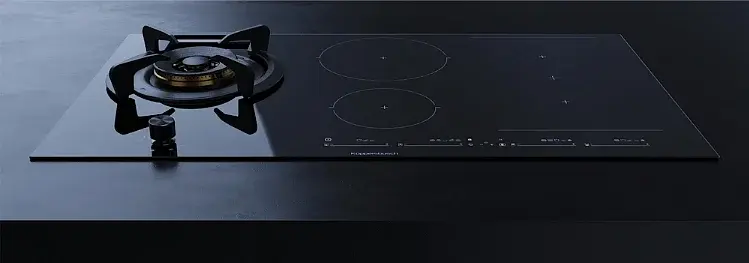 Газовая варочная панель с индукцией Kuppersbusch KIG 9850.0 SR-E5 Black Velvet