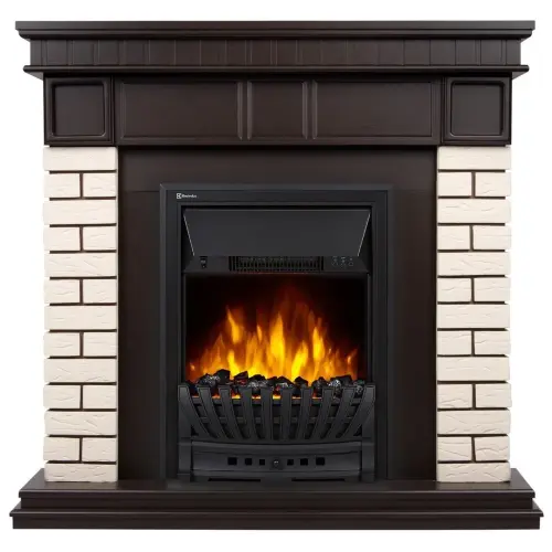 Каминокомплект Firelight Bricks Classic с очагом Electrolux EFP/P-1020LS камень бежевый/шпон темный дуб