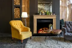 Каминокомплект Royal Flame Bergen SFT с очагом Jupiter FX New дуб галифакс (разборный)