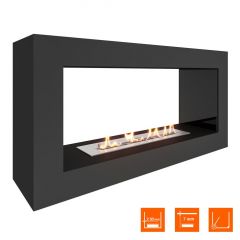 Биокамин SteelHeat FRAME ONE 900 черный (Стемалит)