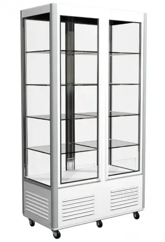 Шкаф холодильный D4 VM 800-1 (R800C) (цвет по схеме, 2 дв,стекл полки)
