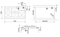 Варочная панель Smeg SRV896AOGH