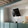 Черная настенная вытяжка FALMEC QUASAR GLASS BLACK 90 см со стеклом