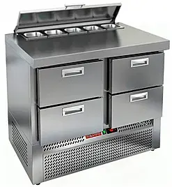 Стол охлаждаемый для салатов (саладетта) HICOLD SLE1-22GN (1/3), с крышкой