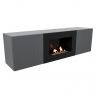 Тумба с биокамином Firelight BFP/P-1400L графит+набор керамических дров сосна
