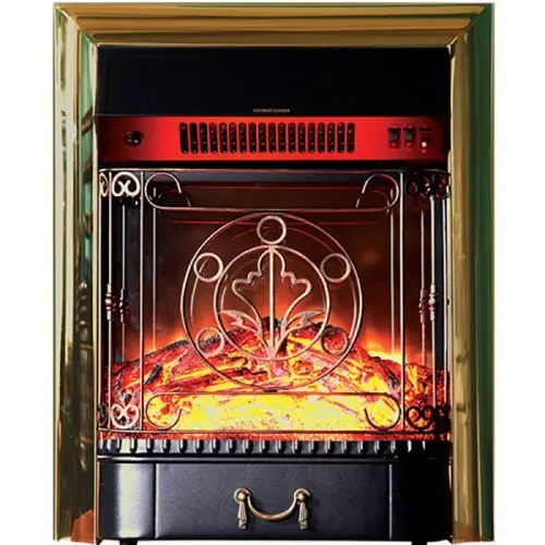 Каминокомплект Interflame Остин с очагом Majestic FX M Brass бежевый с золотой патиной