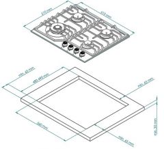 Варочная панель газовая FS 610 W Bronze