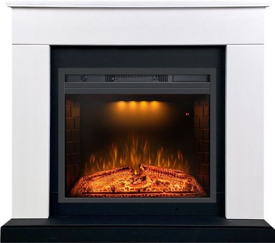 Каминокомплект Royal Flame Bergen 23 CRM (Разборный) с очагом Emerald 23 белый с черным